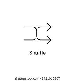 Shuffle icon, swap icon, interchange icon