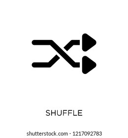 Shuffle icon. Shuffle symbol design from Music collection. Simple element vector illustration on white background.