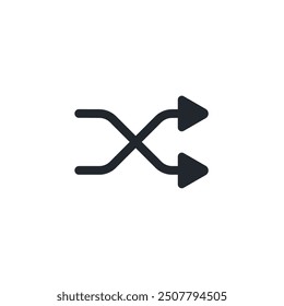 Shuffle icon symbol template for graphic and web design collection logo vector illustration
