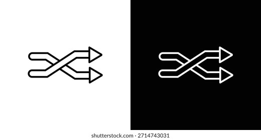 Symbol mischen. Dünne lineare Websymbole