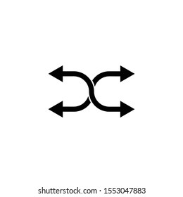 Shuffle Icon in trendy flat style isolated on grey background, for your web site design, app, logo, UI. Vector illustration, EPS10.