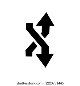 Shuffle icon. Trendy Shuffle logo concept on white background from Music collection. Suitable for use on web apps, mobile apps and print media.