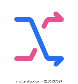 Shuffle Icon with Two Tone Color