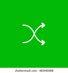 Shuffle icon vector, clip art. Also useful as logo, web UI element, symbol, graphic image, silhouette and illustration.