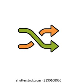 barajar plantillas de diseño vectorial de iconos 