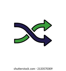 barajar plantillas de diseño vectorial de iconos 