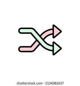 shuffle icon vector design templates ]