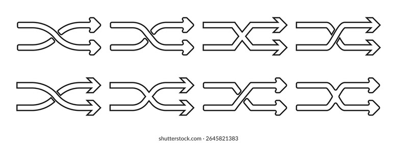 shuffle icon vector design templates
