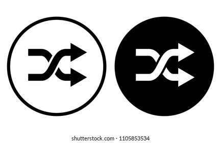 Shuffle icon. Vector illustration