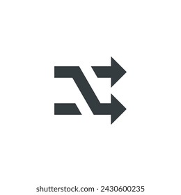 Shuffle icon, shuffle vector illustration