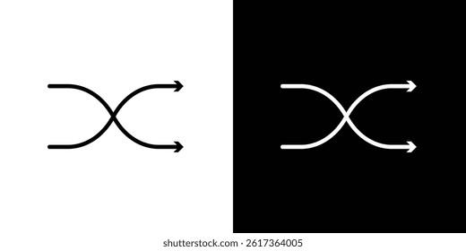Shuffle icon. vector illustration, pictogram isolated. editable