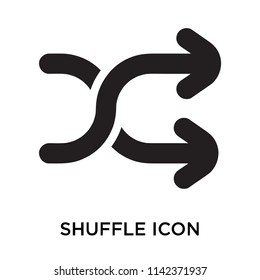 Shuffle icon vector isolated on white background for your web and mobile app design, Shuffle logo concept