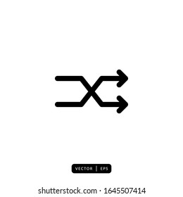 Shuffle Icon Vector - Sign or Symbol