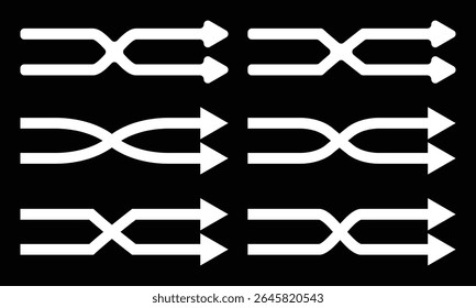 Shuffle Icon Vector Symbol Design Illustration