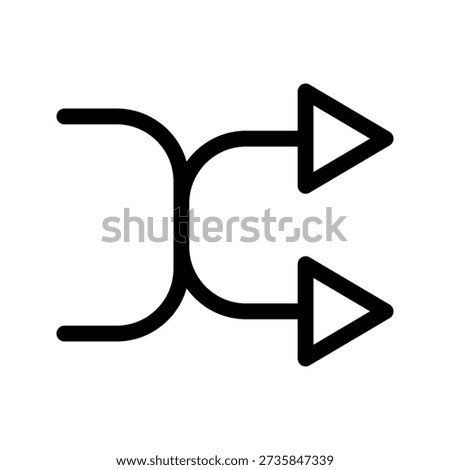 Shuffle Icon Vector Symbol Design Illustration
