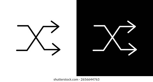 Vector de icono de barajar, símbolo, ilustraciones de logotipo