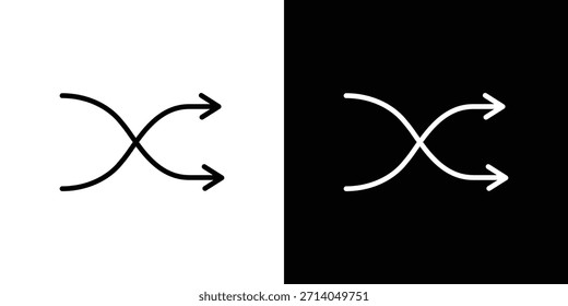 Vector de icono de barajar, símbolo, ilustraciones de logotipo