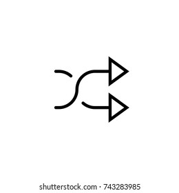 Shuffle Icon, Shuffle icon vector, in trendy flat style isolated on white background. Shuffle icon image, Shuffle icon illustration