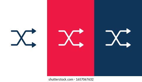 Shuffle icon for web and mobile