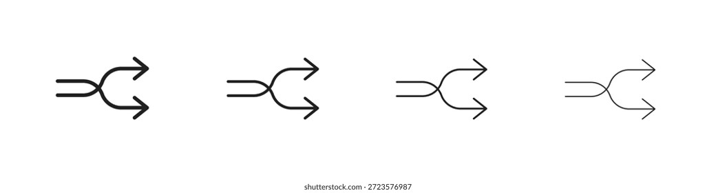 Symbole in Umriss-, Linien- und Strichstil mischen