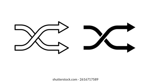 Shuffle icons set for website design