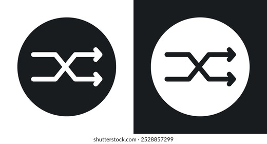 Shuffle icons. solid style vector