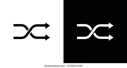 Shuffle icons symbol for web and mobile filled vector isolated