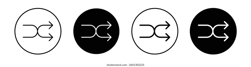 Shuffle icons vectors graphics collection