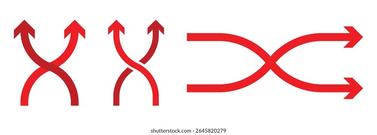 Symbol "Zeile mischen". Symbolsatz mischen
