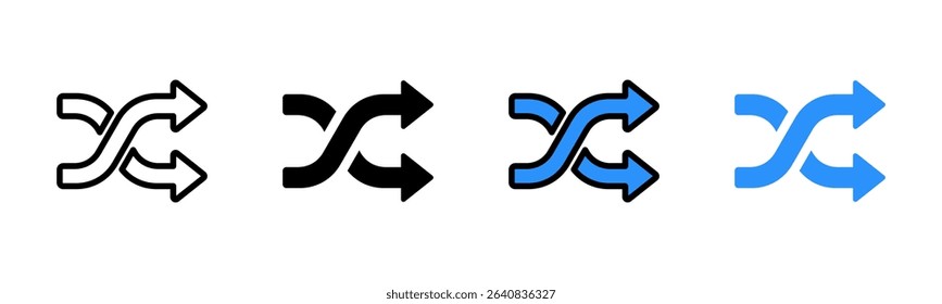 Shuffle Multi Style Icon Set