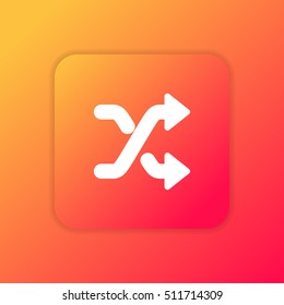 Shuffle orange bright app ui/ux Icon / Logo design