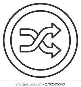 Vektorgrafik des Umrisssymbols mischen