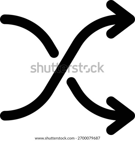 Shuffle, Random, Mix Outline Icon