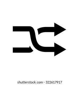 Shuffle sign icon. Random button.