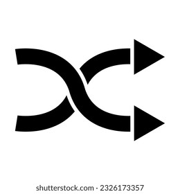 Shuffle Vector Glyph Icon Design