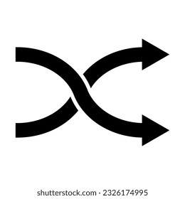 Shuffle Vector Glyph Icon For Personal And Commercial Use.
