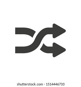 Shuffle Vector Graphics Glyph Icon