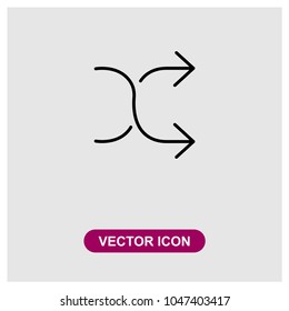Shuffle Vector Icon