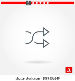 shuffle vector icon