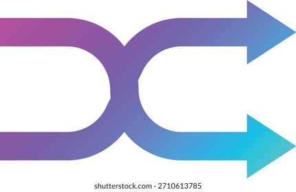 Illustration zum Shuffle-Vektorsymbol-Design