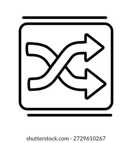 Shuffle Vector Icon Design Trendy