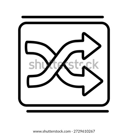 Shuffle Vector Icon Design Trendy