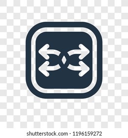 Shuffle vector icon isolated on transparent background, Shuffle transparency logo concept