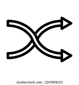 Shuffle Vector Line Icon Design