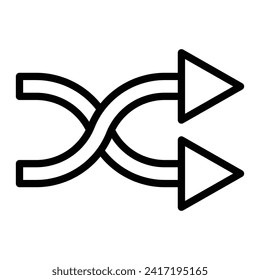 Diseño de iconos de línea del vector de desplazamiento
