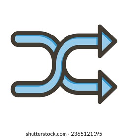 Shuffle Vector Thick Line Filled Colors Icon For Personal And Commercial Use.
