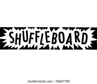 Shuffleboard - Retro Ad Art Banner