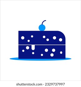 SHUFFLECAKE Cartoon Chocolate Cake Slice. Piece of cake. Cute strawberry cake. Sweet dessert. 