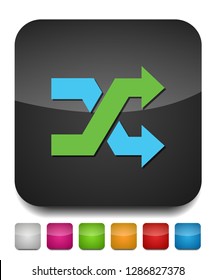 shuffling icon, change order, random sign - vector music symbol