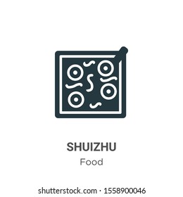 Shuizhu vector icon on white background. Flat vector shuizhu icon symbol sign from modern food collection for mobile concept and web apps design.